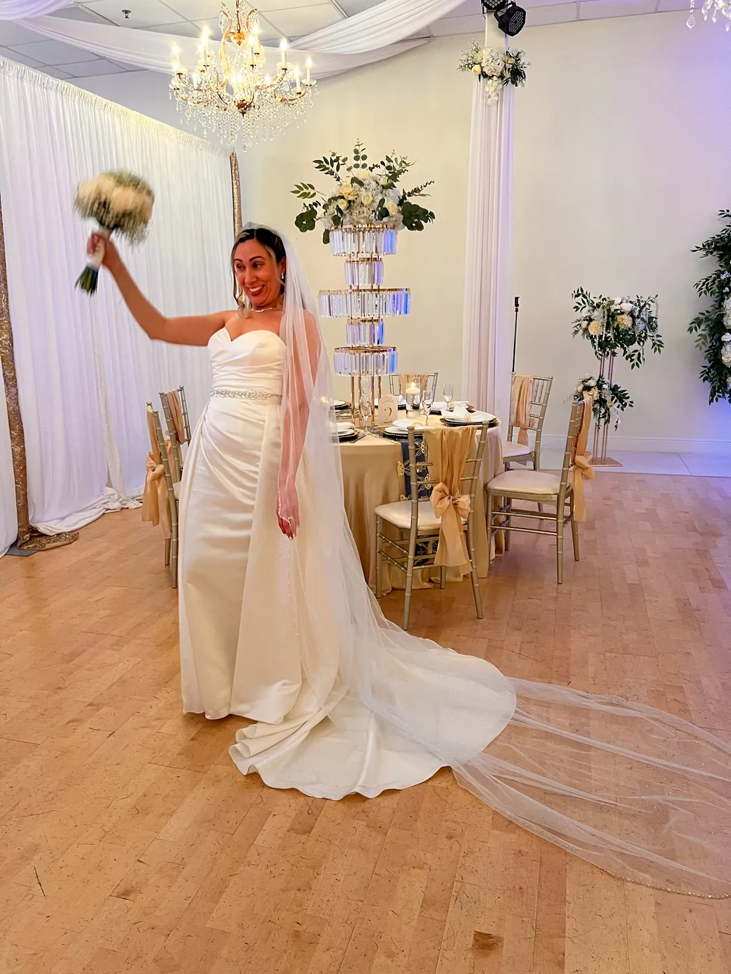 Bride entering her celebration at Nencini Ballroom