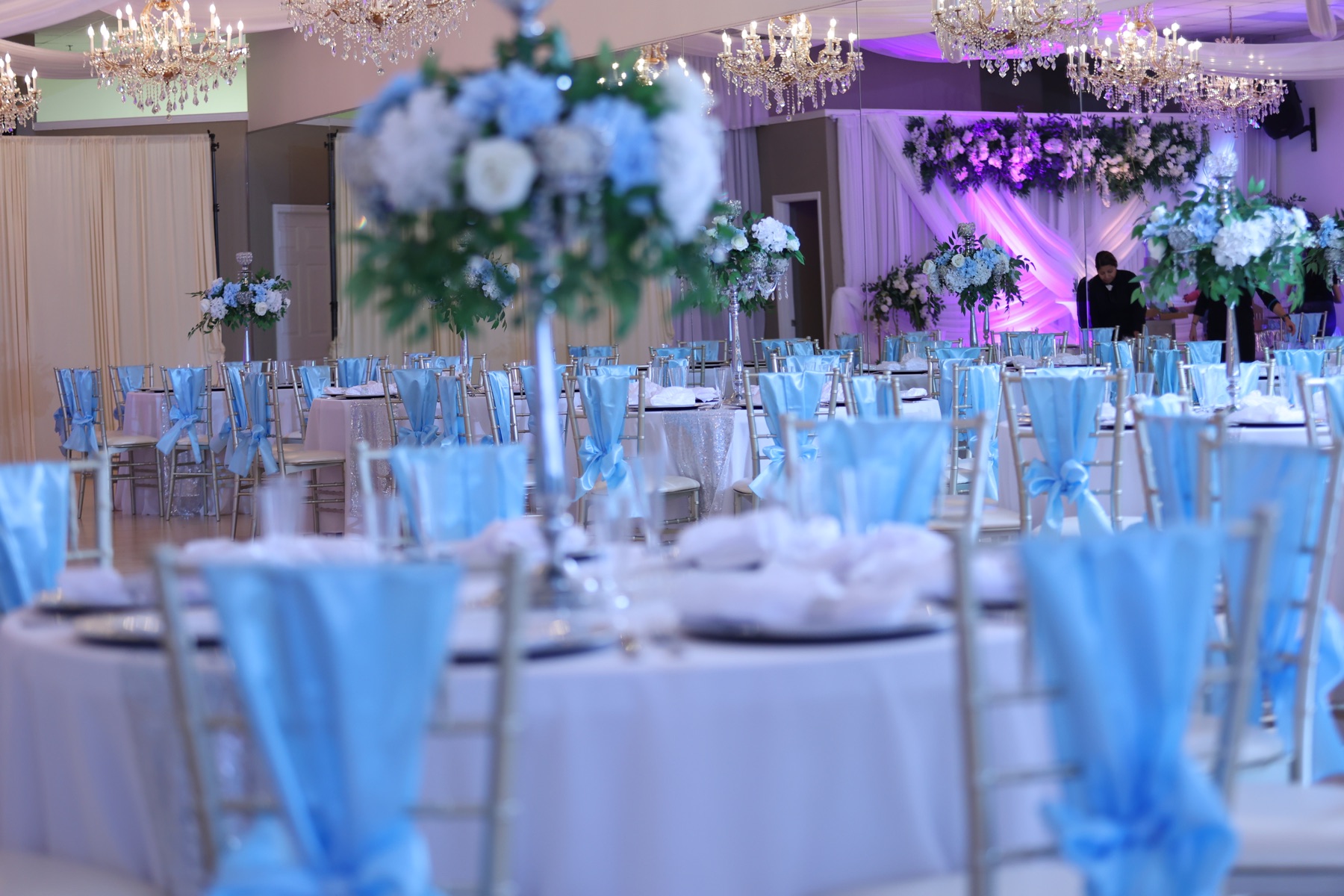 Wide ballroom view at Nencini Ballroom in Orlando