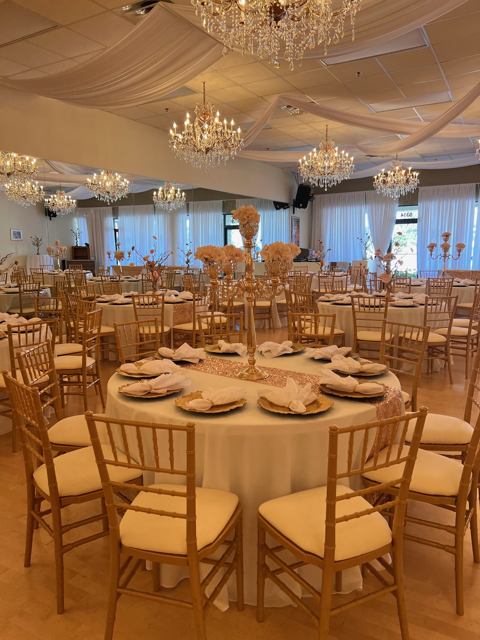 Wide ballroom view at Nencini Ballroom in Orlando